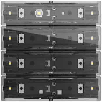 Panou tactil KNX Gira Tastsens.4.70 Komfort 4f OneKNX 534400 cu 4 butoane capacitive și afișaj color
