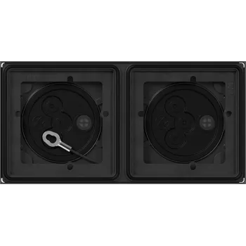 Carcasă îngropată Gira System 106 2 module, neagră 551200