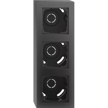 Carcasă de suprafață Gira 3 module, ramă neagră mată 106309