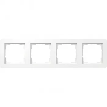 Ramă de acoperire Gira E1, 4 module, alb pur mat (0214151)