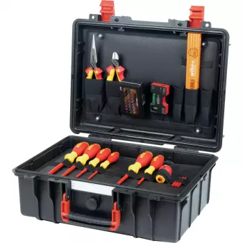 Set de bază L Electric Wiha cu 46 de piese, valiză de scule izolată VDE 47312