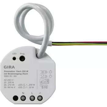 Actor de reglare a intensității Gira cu 1 canal 200 W montaj îngropat KNX Secure 506500