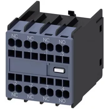 Bloc contact auxiliar Siemens SIRIUS 1NO+3NC, montaj frontal, borne cu șurub, 3RH2911-2HA13