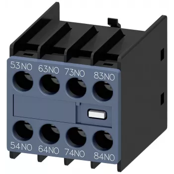 Bloc contact auxiliar Siemens 3RH2911-1XA40-0MA0, 4 NO, bornă cu șurub, montaj lateral pentru SIRIUS 3RH2/3RT2