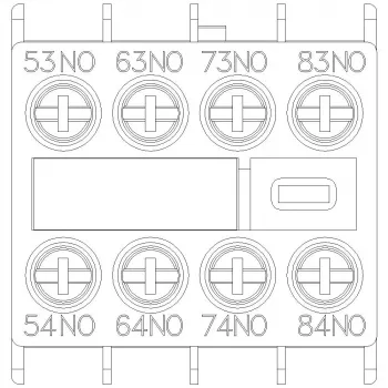 Bloc contact auxiliar Siemens 3RH2911-1XA40-0MA0, 4 NO, bornă cu șurub, montaj lateral pentru SIRIUS 3RH2/3RT2