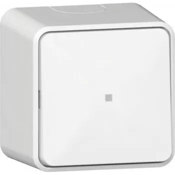 Întrerupător basculant GIRA 311613 cu funcție de control, comutator dublu, montaj aparent, alb pur
