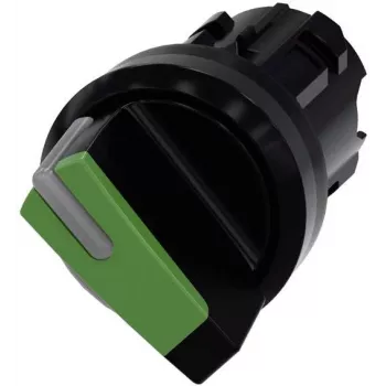 Comutator selector Siemens SIRIUS ACT element frontal, plastic, verde, 22 mm, 2 poziții, O-I, cu reținere 3SU1002-2BF40-0AA0