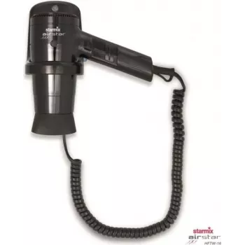Uscător de păr de mână Starmix HFTW 16 cu suport de perete, negru 012964