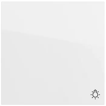 Capac basculant GIRA 328570 cu simbol lumină, alb pur