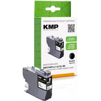 Cartuș de cerneală negru recondiționat KMP pentru Brother LC421XLBK (MFC-J1010DW, 500 pagini, 14 ml) 1548,4001