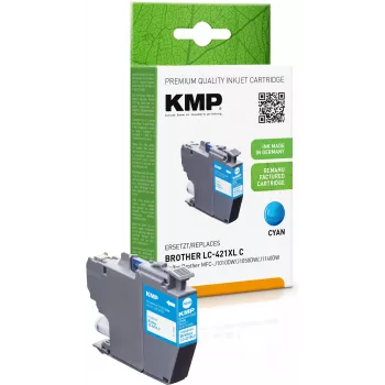Cartuș de cerneală cyan recondiționat KMP pentru Brother MFC-J1010DW (LC421XLC, 500 pagini, 7 ml) 1548,4003