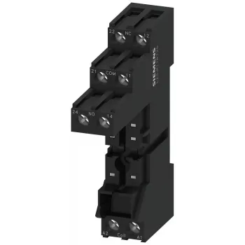 Suport de releu Siemens LZS:RT78726 cu 4 poli pentru SIRIUS 3TG10, borne cu șurub, montaj pe șină DIN/cu șuruburi, gri