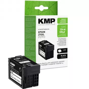 Cartuș de cerneală pigmentat negru KMP compatibil Epson 27XXL T2791 (E186)
