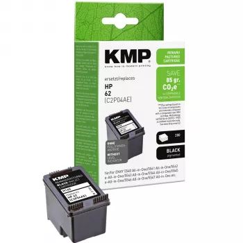 KMP H160 Black Compatible Ink Cartridge for HP 62 (4 ml, C2P04AE) 1741.4801