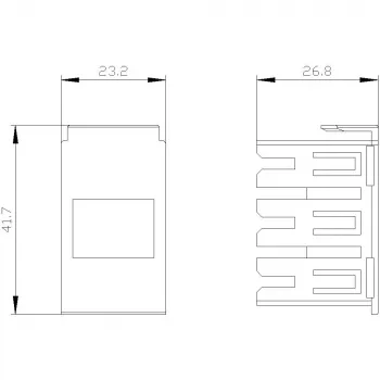 Ștecher de extensie Siemens SIRIUS 3RV2917-5BA00 pentru bare colectoare trifazate