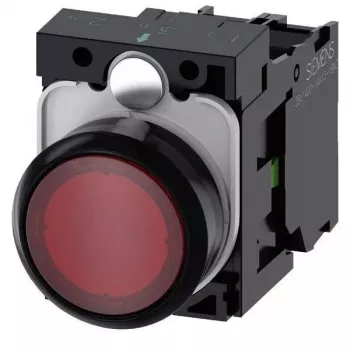 Buton iluminat Siemens SIRIUS ACT unitate completă plastic roșu 3SU1102-0AB20-1BA0