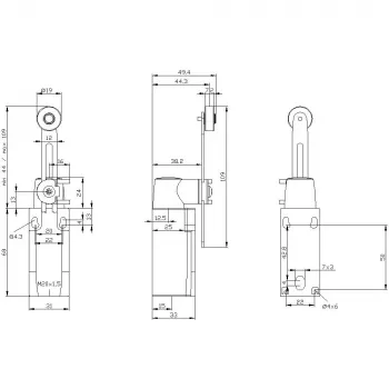 Întrerupător de poziție Siemens 3SE52320LK50 3SE5232, carcasă din plastic