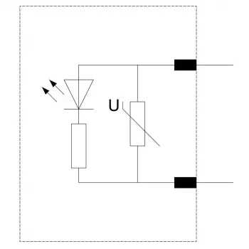 Varistor Siemens cu LED, 24-48 V AC/12-24 V DC, pentru contactoare SIRIUS S00/S0, cu fișă, 3RT29161JJ00