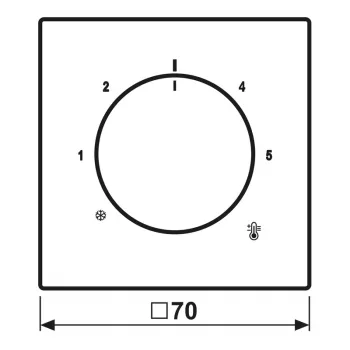 JUNG AL 1749 Cover for Thermostat, LS Series, Aluminium