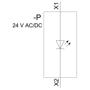 Modul LED Siemens 3SU14012BB501AA0 cu LED integrat, 24 V AC/DC, albastru