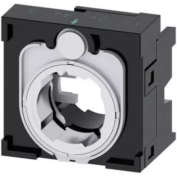 Suport Siemens SIRIUS ACT pentru 4 aparate de comandă, 22 mm, plastic negru, montaj pe panou frontal, 3SU1500-0BA10-0AA0