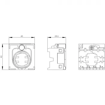 Suport Siemens SIRIUS ACT pentru 4 aparate de comandă, 22 mm, plastic negru, montaj pe panou frontal, 3SU1500-0BA10-0AA0