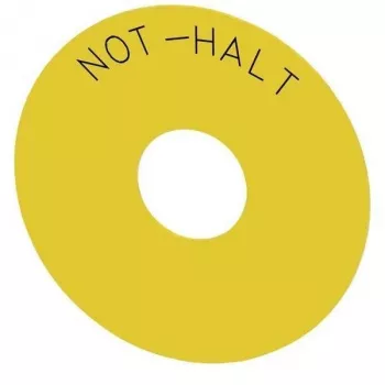 Plăcuță de inscripționare Siemens SIRIUS ACT NOT-AUS, galbenă, 75x75 mm, plastic, engleză 3SU1900-0BC31-0AT0