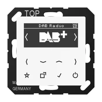 Radio inteligent JUNG DAB A WW DAB+, seria AS/A, alb alpin