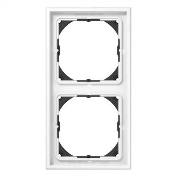 Ramă 2 posturi Jung LS982HBFWW pentru LS 990, înălțime de montaj 28 mm, alb alpin