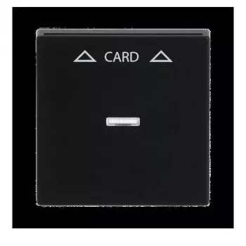 Placă centrală Busch-Jaeger neagră mată pentru întrerupător cu card 1792-885 (1710-0-3905)