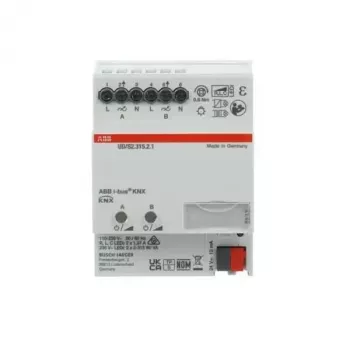 Dimmer LED ABB UD/S2.315.2.1 2x315 W/VA, actor de reglare universal KNX 2 canale, șină DIN 2CKA006197A0053