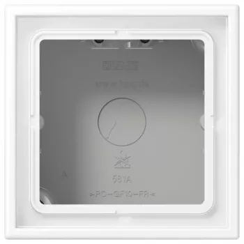 Capac de suprafață JUNG LS 581 A WWM cu 1 post, LS CUBE, termorigid lăcuit, alb zăpadă mat