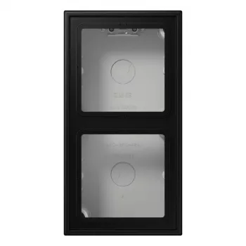 Capac de suprafață JUNG LS 582 A SWM cu 2 posturi, LS CUBE, termorigid lăcuit, negru grafit mat