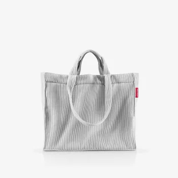 Geantă de umăr reisenthel Softshopper Cord gri din poliester 47x38,5 cm GR7084