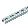 Șină de montaj profil C OBO Bettermann, 41x21 mm, cu fante, 2000 mm, oțel zincat la cald, lățime fantă 22 mm 1122933