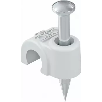 Clip cu cui izolat OBO Bettermann 6-7 mm gri deschis PP 200 bucăți (2227460)