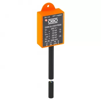 Modul de protecție la supratensiune OBO Bettermann ÜSM-20-230I1PE65 pentru corpuri de iluminat LED, monofazat (5092433)