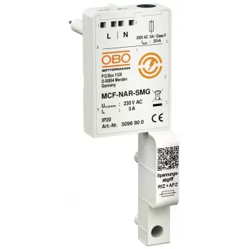 Adaptor priză de tensiune OBO Bettermann MCF-NAR-SMG pentru descărcătoare de supratensiune seria MCF-NAR, 5096900