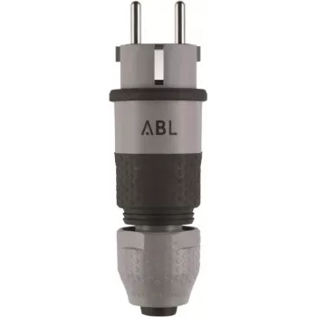 Ștecher ABL 100000070 Professional 1530 SCHUKO și francez/belgian, Elamid 2K, IP54, gri/negru