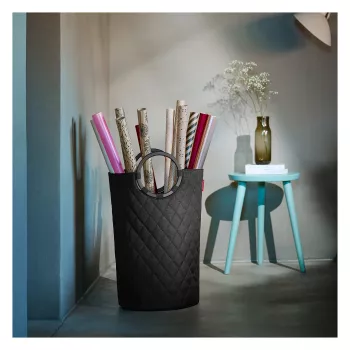 Coș de rufe Reisenthel loophome M, aluminiu/poliester, negru VS7071