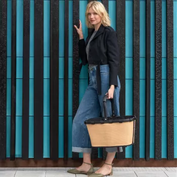 Coș de cumpărături Reisenthel Carrybag Frame Raffia Black 22L BK 7079