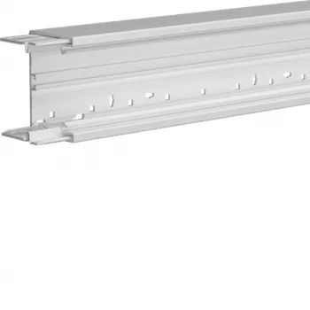 HAGER BRH6510019016 Dado Trunking Bottom Part, Halogen-Free, Pure White, 65x100mm, 2000mm
