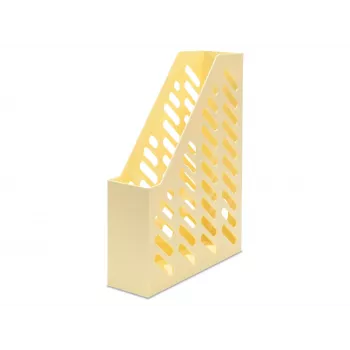 HAN KLASSIK Magazine File A4/C4 Pastel Yellow, Polystyrene, Grip Hole, Side Grid, Pack of 10 (1601-815)