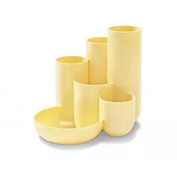 HAN CAMPUS Desk Organizer, 6 Compartments, Polystyrene, Pastel Yellow 17480-815