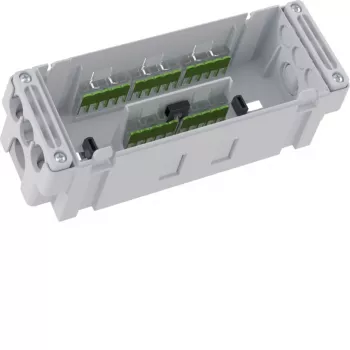 Casetă de derivație Hager GKVD26WK01 pentru sisteme de canal parapet 2x 5G2.5 + 6x 3G1