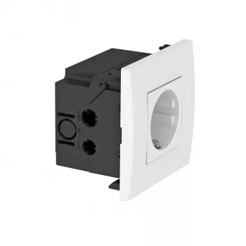 Unitate priză OBO Bettermann Vertr, 1 post, 84x84x59 mm, alb pur SDE (6119401)