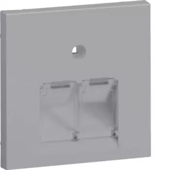 Placă centrală de acoperire HAGER GZUAE2ALAN UAE, 2 module, aluminiu