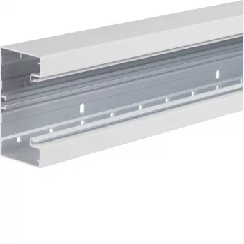 Hager BRA6513019016 Wall Duct Base, Front-Locking, 65x130 mm, Traffic White (RAL 9016)