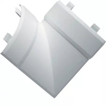 Hager EK4004059016 Flat Angle for 40x40mm PVC Trunking, Traffic White