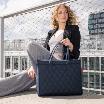 Geantă de cumpărături Reisenthel Daily Shopper Rhombus Midnight Gold DN4110